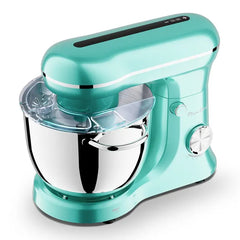 5L & 4.5L Dual  Bowls Stand Mixer, 10 Speed Tilt-Head Food Mixer With Electronic Timer, Dough Mixer With Dishwasher Safe Stainless Steel Bowls, Dough Hook, Flat Beater, Whisk For Baking,  Blue
