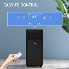 8000 BTU Mobile Air Conditioner, 345 Sq. Ft., AC Unit with Dehumidifier, Sleep, 24H Timer On/Off, Window Kit, Black